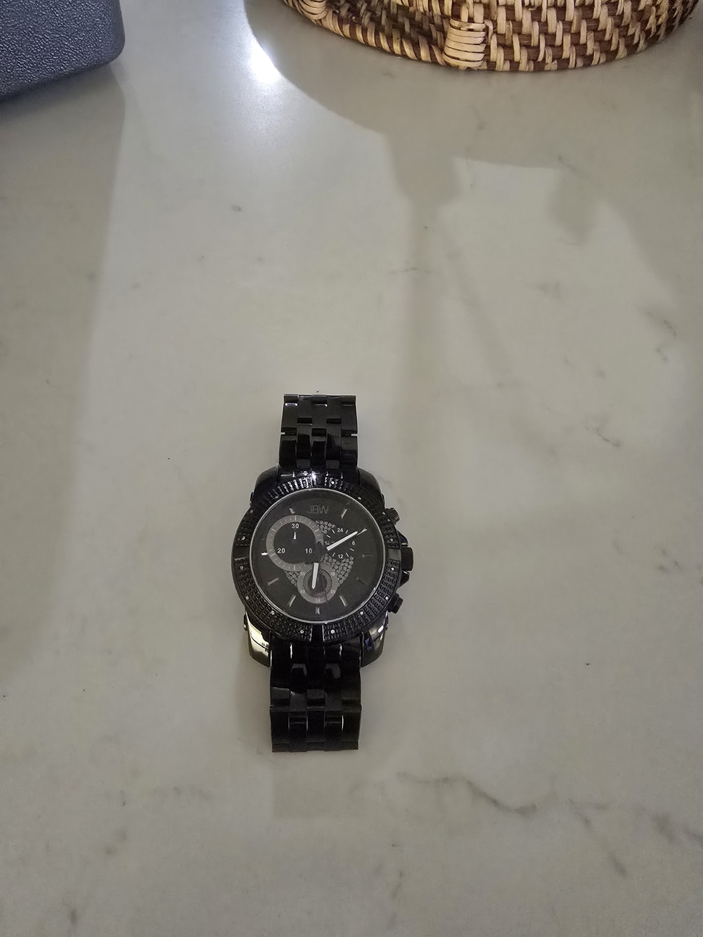 JBW Men's Black Stainless Steel Chronograph Watch J6331C